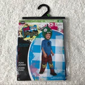 New! Toddler Punk Zombie Costume 2T